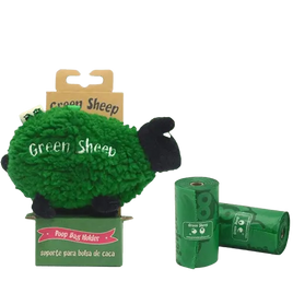 Eco-friendly Green Sheep Dog Poop Bag Holder - Perfect for Stylish Pet Owner. Buy for Dogs