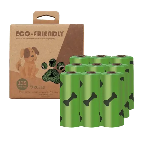 Eco-friendly biodegradable dog poop bags designed for sustainable pet care. Buy for Dog