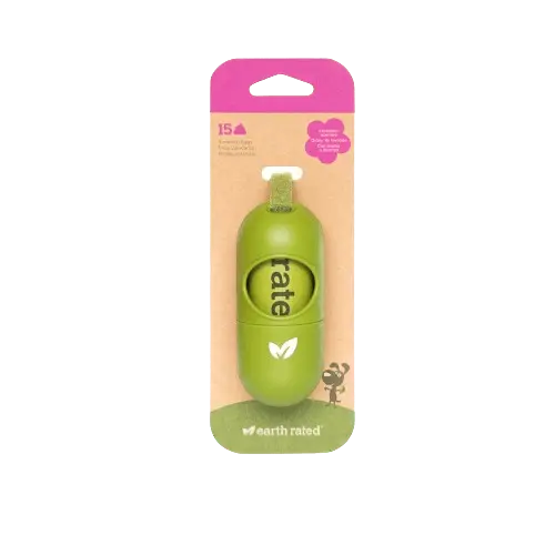 Portable dog poop bag holder capsule that is easy to attach and compatible with all roll sizes, ideal for eco-conscious pet owners. Buy for Dog