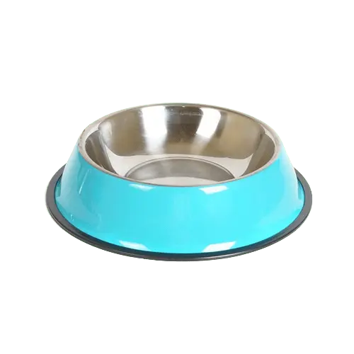 Premium pet feeding bowl made of stainless steel with non-slip rubber strip. Buy for Dog
