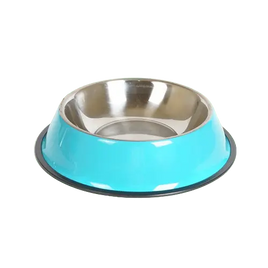 Premium pet feeding bowl made of stainless steel with non-slip rubber strip. Buy for Dog