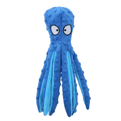Eco-friendly plush octopus dog toy, safe and durable, perfect for all breeds, made from non-toxic materials. Buy for Dog