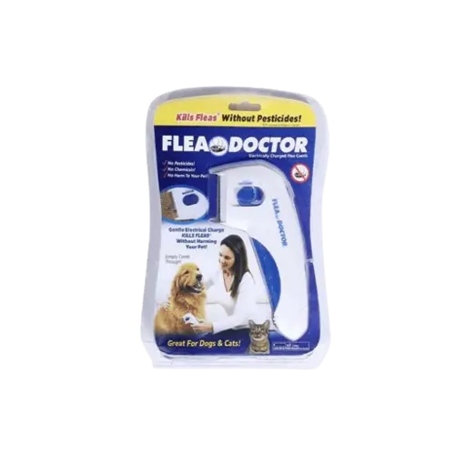 Electric flea comb providing safe and effective pet combing.