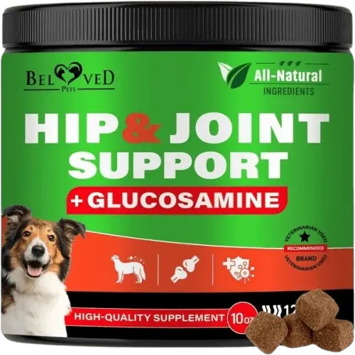 Premium glucosamine soft chews for dogs - hip and joint support supplement with natural ingredients.