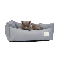 Large Grey Cotton Pet Soft Bed, Ideal for Pets up to 55 lbs. Buy for Dog