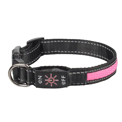 High Visibility LED Dog Collar for Safe Night Walks. Buy for Dog