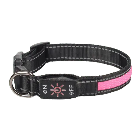 High Visibility LED Dog Collar for Safe Night Walks. Buy for Dog