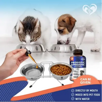 How to use probiotic supplement – add to water, food, or give directly to cats and dogs.