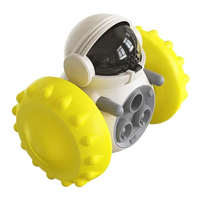 Yellow slow-feeding food dispenser toy for dogs – improves digestion and fun time