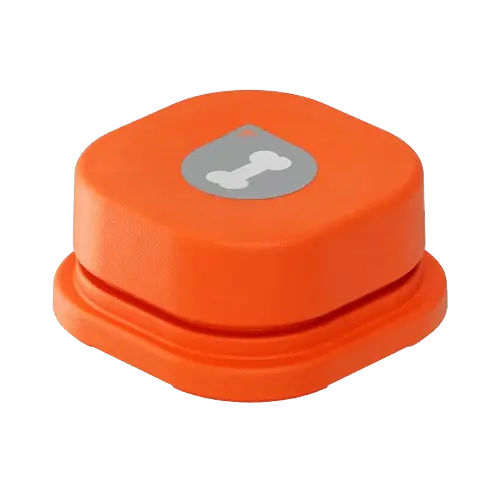 Interactive Pet Communication Button on White Background. BUY FOR DOG