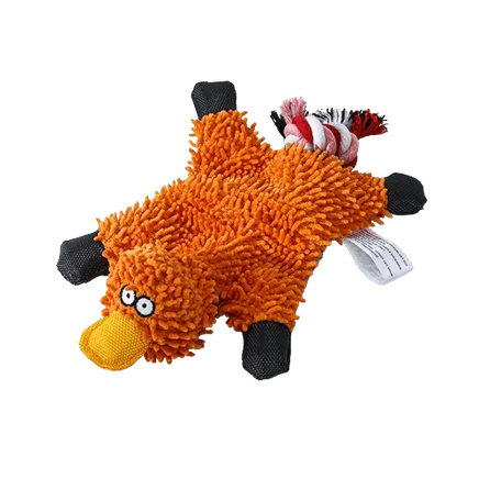 Durable plush duck dog toy for interactive play. Buy for Dog