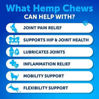 Hip & Joint Mobility Chews for Dogs – Glucosamine + Hemp Oil