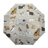 Cartoon dog print umbrella featuring kawaii style for pet lovers. BUY FOR DOG