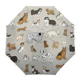 Cartoon dog print umbrella featuring kawaii style for pet lovers. BUY FOR DOG