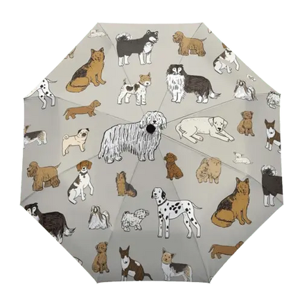 Cartoon dog print umbrella featuring kawaii style for pet lovers. BUY FOR DOG