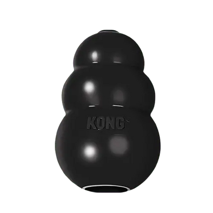 KONG black dog toy made from extra durable rubber, perfect chew toy for strong chewers and interactive play