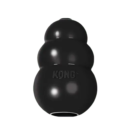 KONG black dog toy made from extra durable rubber, perfect chew toy for strong chewers and interactive play