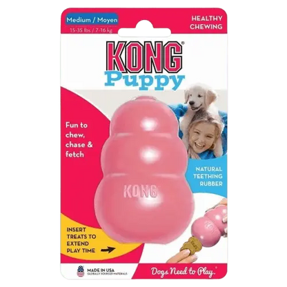 KONG natural rubber dog chew toy, durable and safe for all breeds, perfect for chewing, chasing, and fetching while supporting dental health