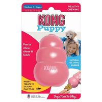 KONG natural rubber dog chew toy, durable and safe for all breeds, perfect for chewing, chasing, and fetching while supporting dental health
