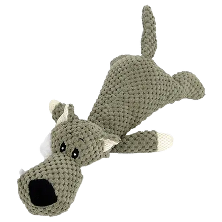 Light grey elephant-shaped dog toy for teeth cleaning, made from eco-friendly materials. Buy for Dog