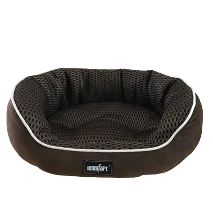 Large chocolate pet bed offering orthopedic support for pets. Buy for Dog