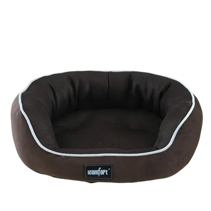 Chocolate small pet bed with hypoallergenic materials. Buy for Dog