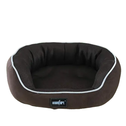 Chocolate small pet bed with hypoallergenic materials. Buy for Dog