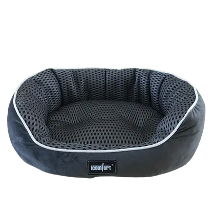 Large dark grey pet bed designed for all-season comfort. Buy for Dog