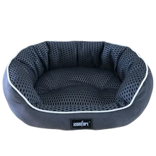 Large grayish purple pet bed offering luxurious comfort for dogs and cats. Buy for Dog