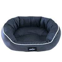 Large grayish purple pet bed offering luxurious comfort for dogs and cats. Buy for Dog