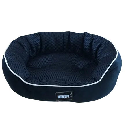 Large navy pet bed for senior dogs and cats. Buy for Dog