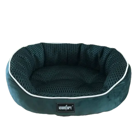 Large pine and cypress green pet bed for joint support. Buy for Dog