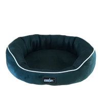 Pine green small pet bed with memory foam filling. Buy for Dog