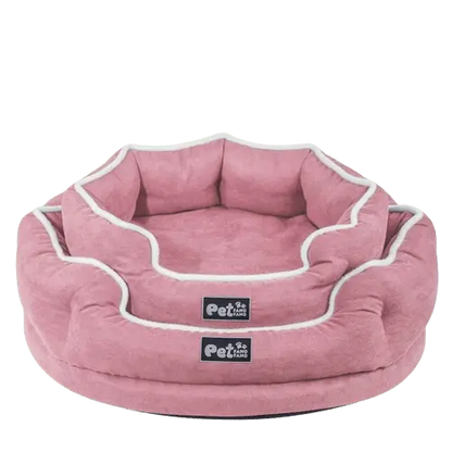 A dog enjoying a restful sleep on our comfortable memory foam bed, ideal for improving pet wellness. Buy for Dog