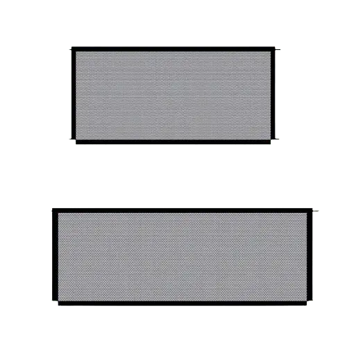 Freestanding mesh pet gate suitable for both dogs and cats.