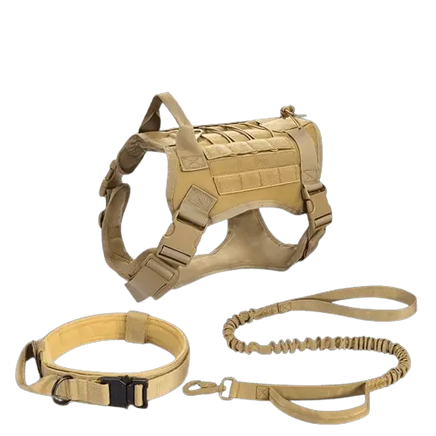 MOLLE-compatible dog vest with multiple gear pockets