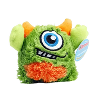 Green Monster Dog Toy 4.7in – Dental Health Chew Toy with Ball