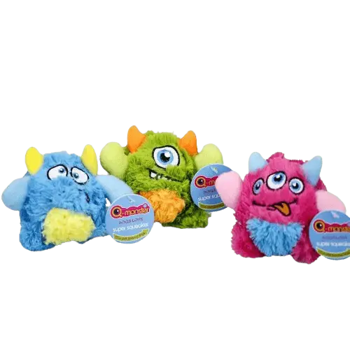 Monster Dog Toys 4.7in – Blue, Green & Red Rose Dental Chews