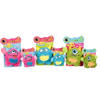 Monster Dog Toy Color Comparison – Blue, Green, and Red Rose