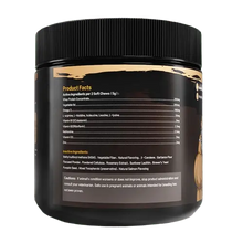 Supplement facts of Muscle Gain Chews for Dogs with active and inactive ingredients.