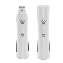 Nail trimmer for pets with LED light and safety guard – rechargeable grinder for dogs and cats.
