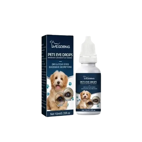Natural eye drops for dogs and cats - 0.35 fl oz bottle for dry, itchy pet eyes
