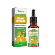 Natural kidney support herbal drops for dogs and cats.