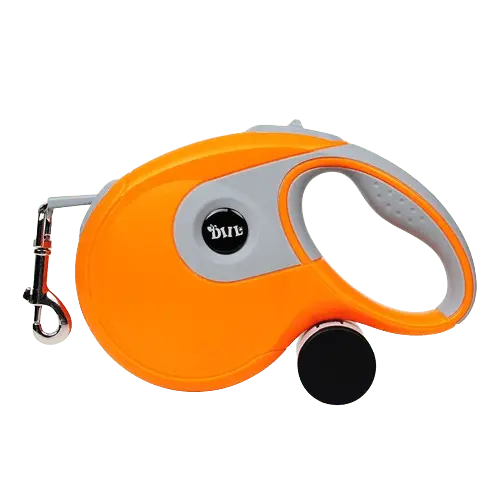 Orange dog leash – auto retractable for every dog size and breed