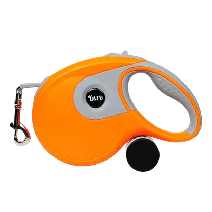 Orange dog leash – auto retractable for every dog size and breed