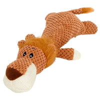 Orange plush elephant dog toy, perfect for teething puppies and promoting dental health. Buy for Dog
