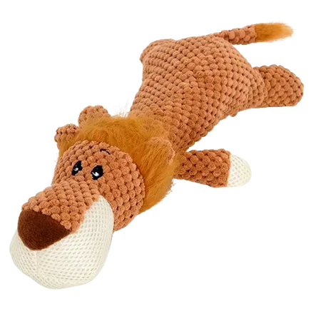 Orange plush elephant dog toy, perfect for teething puppies and promoting dental health. Buy for Dog
