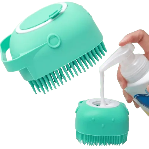 Soft silicone bristles for sensitive pet skin