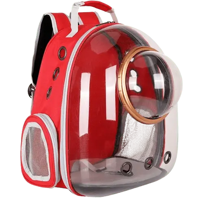 Transparent bubble window carrier backpack perfect for cats and small dogs. 