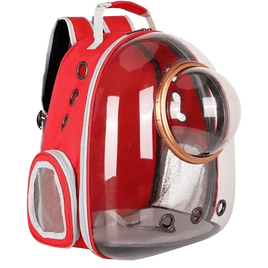 Transparent bubble window carrier backpack perfect for cats and small dogs.
